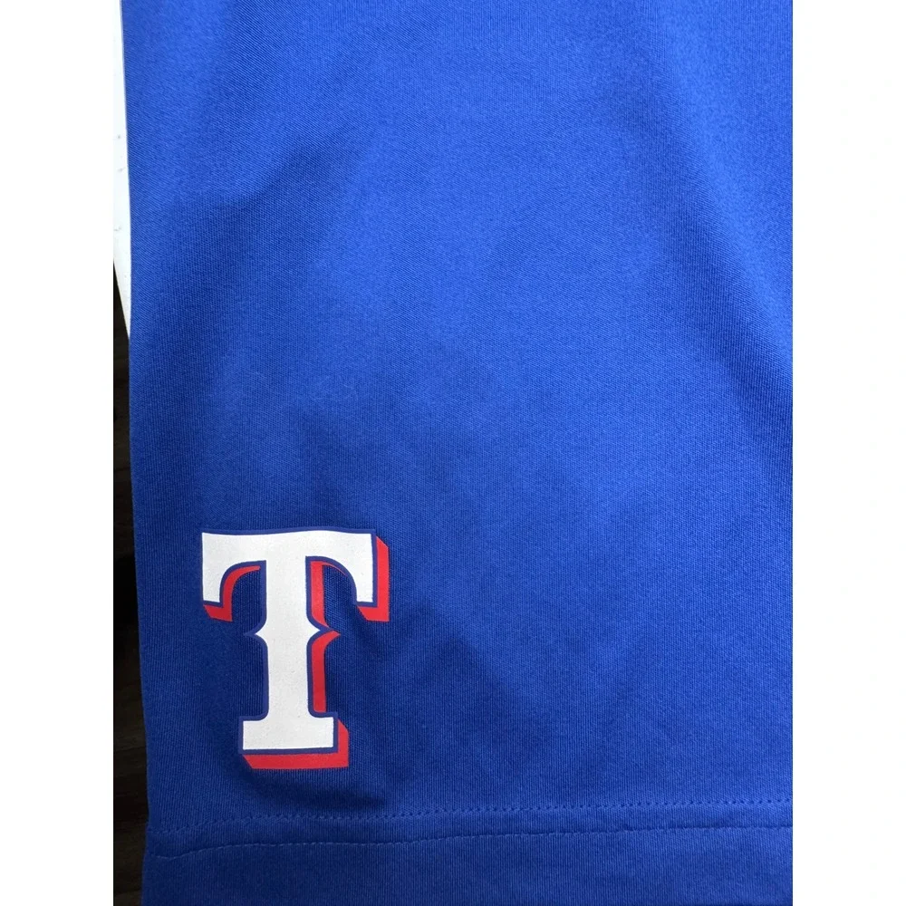 Nike Texas Rangers MLB Dri-Fit Mens XL Blue Red Athletic Training Shorts